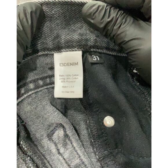 NWT EB Denim OG Replica Jean High Rise Straight Leg Jeans Black Cotton 31 - Picture 4 of 4